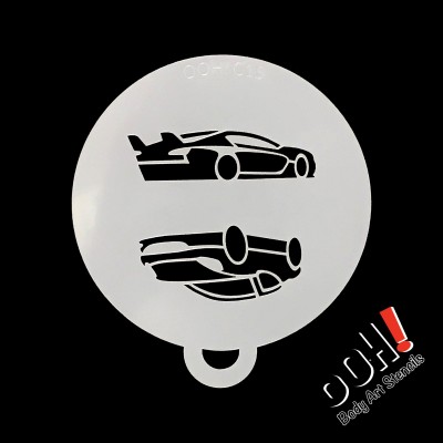 Ooh Body Art Stencil Flip Sports Car